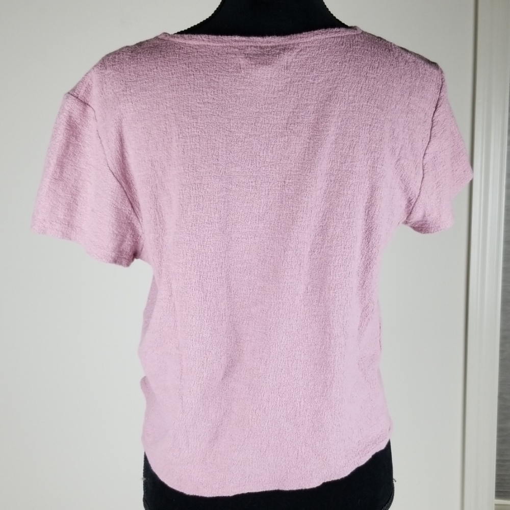 New Madewell Wrap Tie Vintage Mauve Top Large - Picture 4 of 7